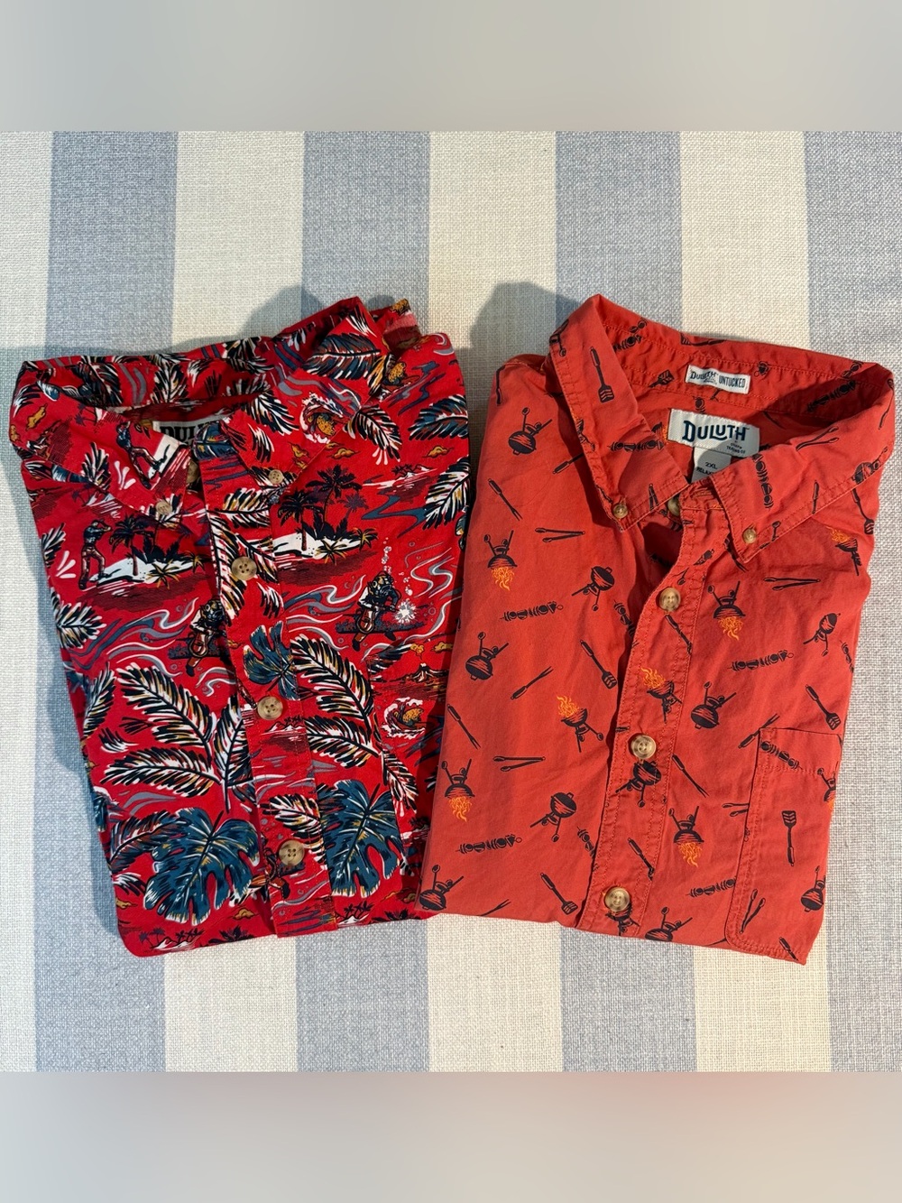 Duluth Trading Co. Shirts Lot of 2 - Button Down, Hawaiian, Untucked, Summer